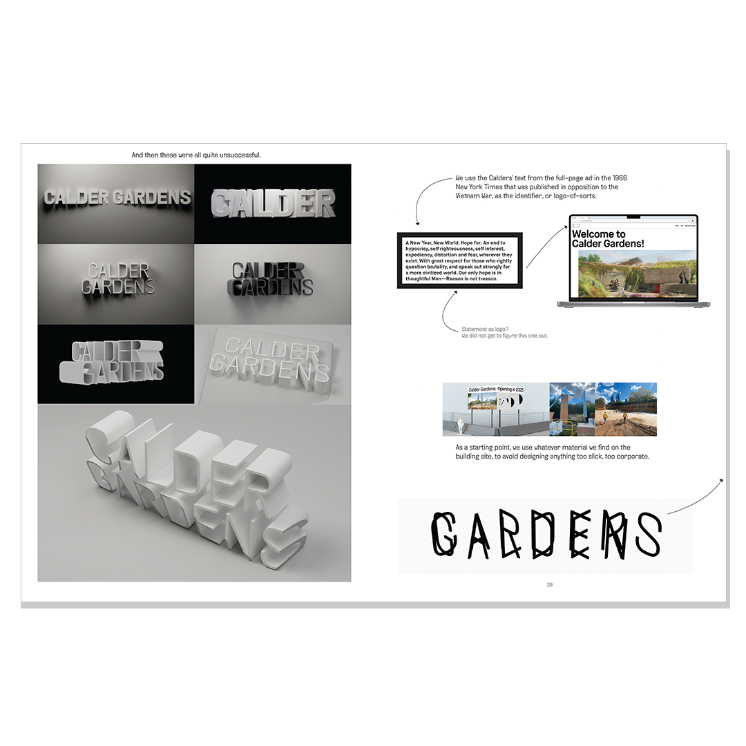 Finding an Identity for Calder Gardens